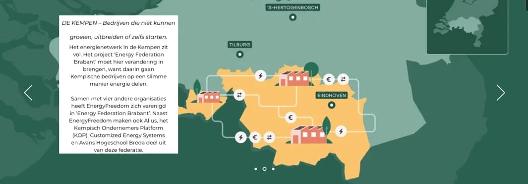 Map of the eHub region in Brabant.